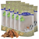 Verpackung von Lyra Pet Hundeleckereien mit dem Text "Lyra Nature Power" und Bildern eines Hundes und einer Katze, mit Leckereien, die vorne präsentiert werden.