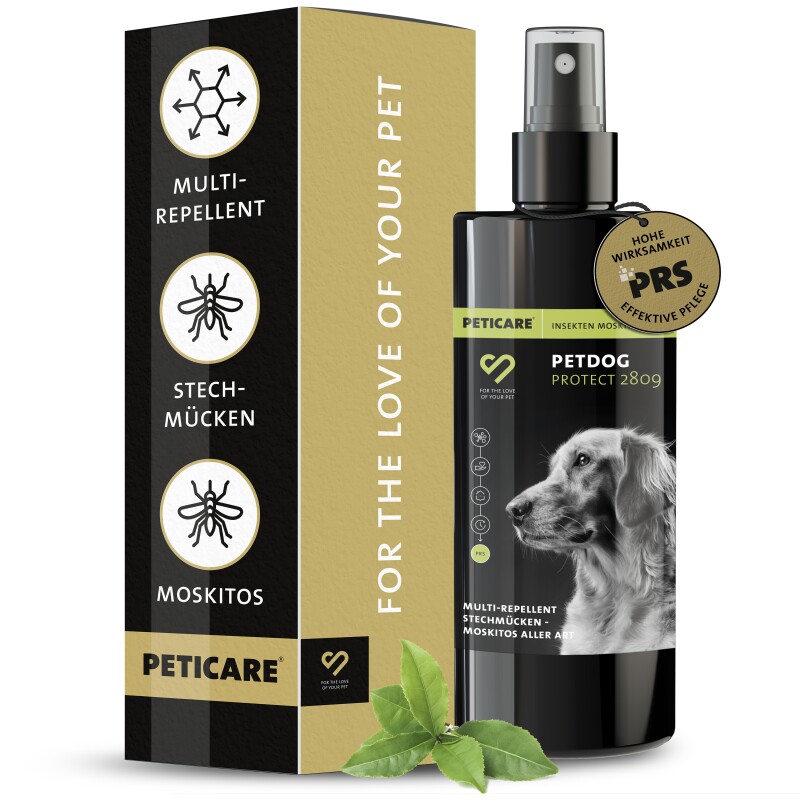 Peticare Anti-Insekten Spray für Hunde gegen Stechmücken Bremsen Mücken Moskito 100 ml