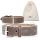 gefüttertes Halsband aus Leder XS