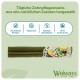 Whimzees-Zahnkausnacks; deutsche Überschrift: „Tägliche natürliche Zahnsnacks“; Symbole: getreidefrei, vegetarisch, hypoallergen, zuckerfrei.