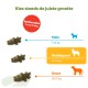 Formaatgids voor krokodilvormige hondenkauws — 'Kies steeds de juiste grootte'; Klein 7–12 kg, Middelgroot 12–18 kg, Groot 18–27 kg