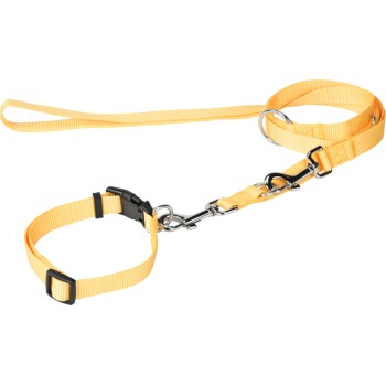 collar + leash yellow S