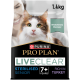 Purina Pro Plan LiveClear Katzenfutterbeutel für sterilisierte Senior-Katzen ab 7 Jahren, reich an Truthahn, 1,4 kg.