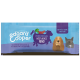 Edgard Cooper Power Bar für Hunde, mit einer blauen Verpackung mit Illustrationen eines Hundes und einer Katze, die "Köstliches Rind" und "Enthält 35% Protein" angibt.