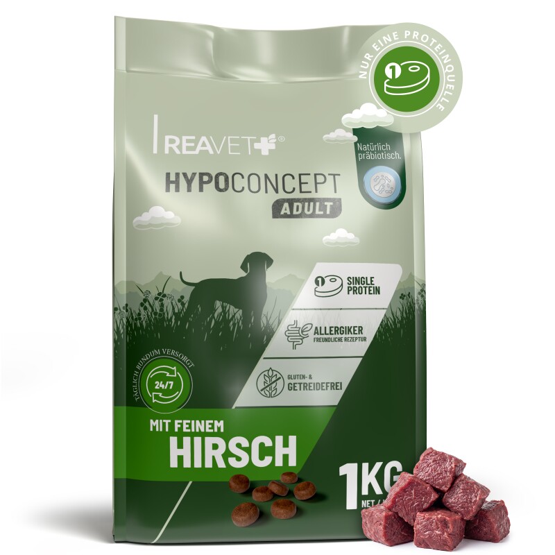 REAVET Hundetrockenfutter Hypoconcept – Hirsch | 1kg