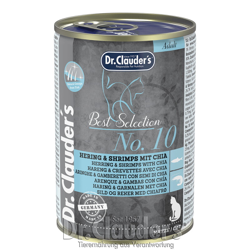 Dr. Clauder's Best Selection No 10 Hering & Shrimps mit Chia 12x400 g