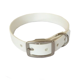 21-30cm HU Biothane Halsband weiß 46 cm, 56 cm
