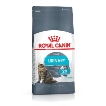 Torba z jedzeniem dla kotów Royal Canin Urinary Care z tabby, podkreślająca zdrowie układu moczowego z napisem "UDOWODNIONE WYNIKI" i "2x poprawa w 10 dni."