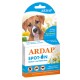 ARDAP Spot-On Floh- und Zeckenschutz für Hunde mit einem Gewicht von 10-25 kg, mit Pyrethrum. Enthält 3 Tuben für bis zu 12 Wochen Schutz.