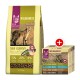 Emballage de nourriture pour chat pour "Real Nature Wilderness" nourriture sèche, sac de 2,5 kg "True Country", plus une boîte bonus de saveurs assorties.