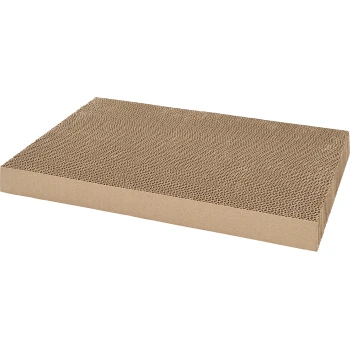 Ersatzpappe für Kratzbrett Frame Papp-Kratzbrett für Katzen, rechteckige Form mit einer strukturierten Oberfläche zum Kratzen, in einer neutralen braunen Farbe.