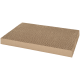 Tapis à gratter en carton pour chat, de forme rectangulaire avec une surface texturée pour gratter, de couleur marron neutre.