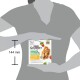 Boîte Purina Gourmet Nature's Creations montrant un chat et de la nourriture, tenue dans les mains avec échelle « 144 mm »