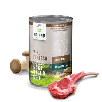 BALDUiN Hund Lamm & Kräuterseitling 12x400g