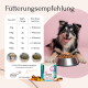 Alt-Text: FloraVITAL Tierergänzungsmittel für die Verdauungsgesundheit mit Bildern von Hunden, Pulver und deutschem Text zu Vorteilen für Darmmikrobiom und Verdauung.