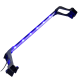 Schwarze LED-Aquariumleuchte mit blauen Lichtern, entworfen zum Anbringen am Rand eines Tanks.