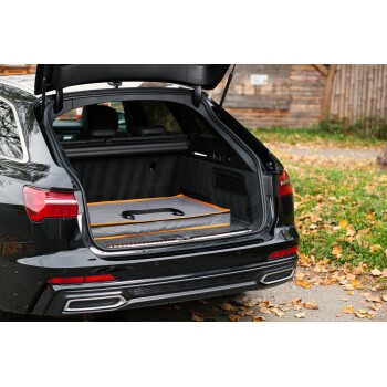 Knuffelwuff faltbare Hundebox Auto Transportbox Alverstone mit  Aluminiumgestell für den Kofferraum XL