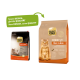 Zwei Beutel Select Gold Katzenfutter: einer für "Senior Haar & Haut" und ein anderer mit einem neuen Design, das "Neues DESIGN, gleiche QUALITÄT" angibt.