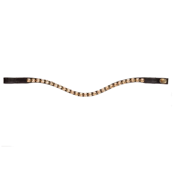 Ein stilvolles schwarzes Lederhalsband für Hunde, verziert mit funkelnden Strasssteinen, das ein wellenförmiges Design zeigt.