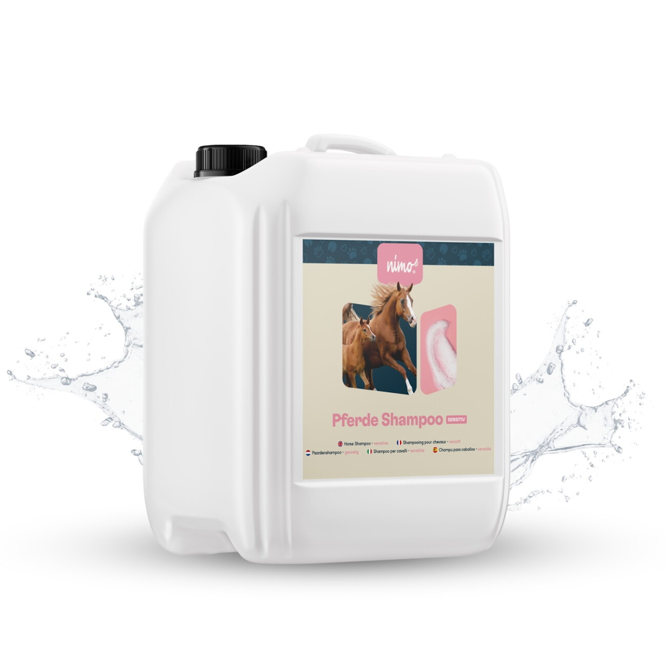 Nimo Pferde Shampoo Sensitiv - Ohne Duftstoffe & Ph-Neutral Für Alle Rassen - 10 L - Bild 2