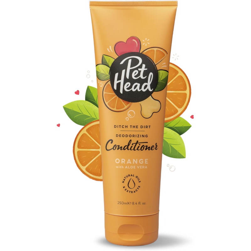 Pet Head Haarspülung, Ditch the Dirt, Orange für Hunde (250 ml)