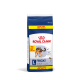Royal Canin Maxi Adult Hundefutterbeutel, 18 kg, mit einem Hundebild, mit Text, der "15 KG + 3 KG GRATIS" und "Verdauungsgesundheit" hervorhebt.