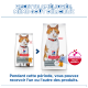 Deux sacs Hill's Science Plan pour chats stérilisés avec un chat orange et blanc, « Recette améliorée... » et badge ActivBiome+