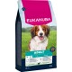 Eukanuba Adult Hundefutterbeutel für Hunde unter 25 kg, reich an Lamm und Reis, mit Dental Defense für gesunde Zähne, 12 kg.