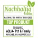 Auszeichnung für das Magazin "Nachhaltig leben", mit "TOP PRODUKT" für THOMAS AQUA+ Pet & Family, Ausgabe Juli/August 2023.