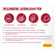 Panel 'BESONDERE EIGENSCHAFTEN' mit Symbolen für pH-Kontrolle, Anti-Haarballen, getreidefrei und Lachsöl; Josera-Logo