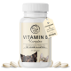 Vitamin B Komplex Ergänzung für Hunde und Katzen in einer weißen Flasche, mit einem Hund und einer Katze auf dem Etikett, mit 120 Tabletten abgebildet.