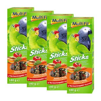 Sticks pour perroquets Sticks 4 x 2 Légumes Miel