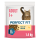 PERFECT FIT Katzenfutterbeutel für erwachsene Katzen (1+), Bild einer getigerten Katze, 'Reich an Huhn', Total-5-Formel-Abzeichen, 1,4 kg