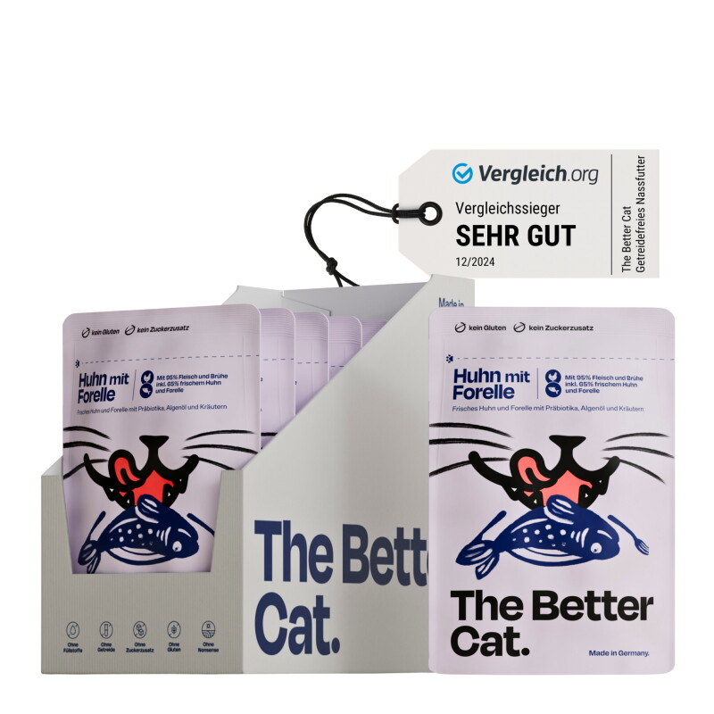 The Better Cat Nassfutter Huhn und Forelle 1,02 kg