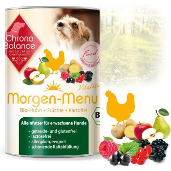 ChronoBalance Nassfutter für Hunde Morgen Menü Bio Huhn 0,4 kg