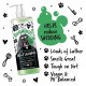 Flasche Bugalugs Wild Lemongrass All-in-1 Shampoo für Hunde, beschriftet mit "Hilft beim Reduzieren des Haarausfalls," mit aufgelisteten Hauptmerkmalen.