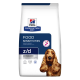 Hill's Prescription Diet z/d Futterempfindlichkeiten Hundefutterbeutel, mit einem blau-weißen Design, mit dem Text "Vom Tierarzt empfohlen".