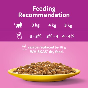 Whiskas Poultry Feasts in Gravy 1+ Adult Wet Cat Food Pouches 12 x 85 g