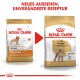 Bild von zwei Tüten Royal Canin Pudel-Hundefutter, das ein neues Design auf der rechten Seite zeigt mit dem Text "NEUES AUSSEHEN, UNVERÄNDERTE REZEPTUR".