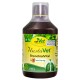 Flasche von cdVet HuotaVet BronchialVital mit Honig, mit einem grünen und gelben Etikett, das natürliche Inhaltsstoffe für die Atemwegsgesundheit hervorhebt.