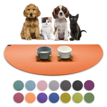 ® - Napfunterlage Halbrund - Öko-Tex und Made in Germany orange 80 cm, 1,6 m
