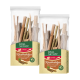 Twee transparante zakken met natuurlijke kauwsticks voor kleine dieren, gelabeld "Real Nature Nager Knabberhölzer," met biologische ingrediënten.