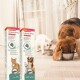 Beaphar IntestoPro Verpackung für Haustiere, mit einer Katze und einem Hund, die aus Schalen fressen, mit Text, der die Vorteile der Verdauungsunterstützung hervorhebt.
