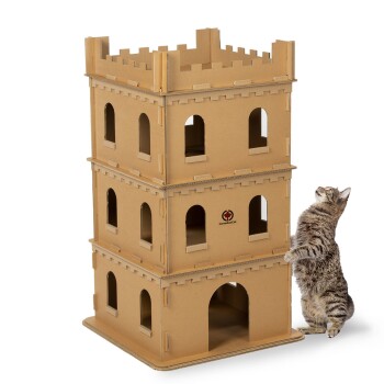 Katzenburg XL aus Pappe