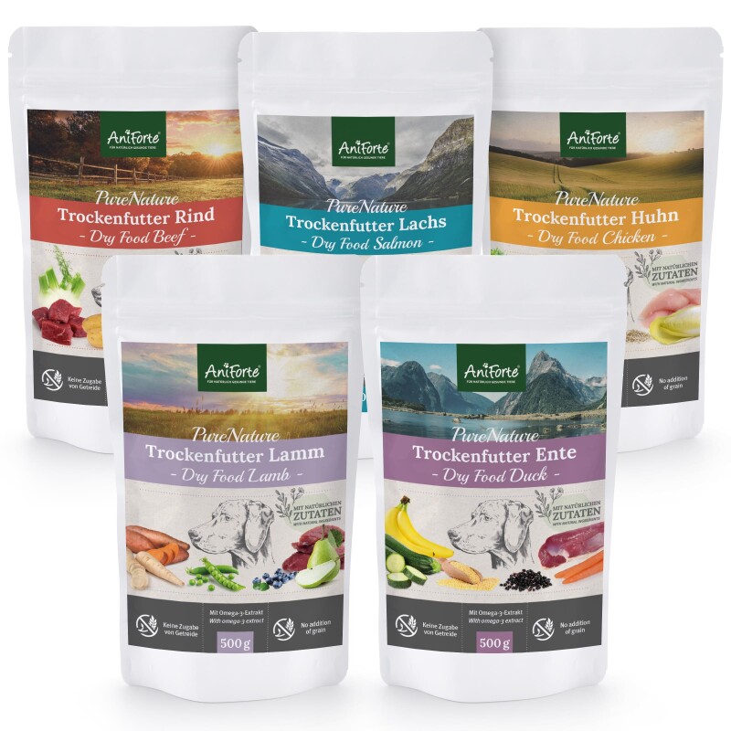 AniForte Trockenfutter Set 5 x 500 g