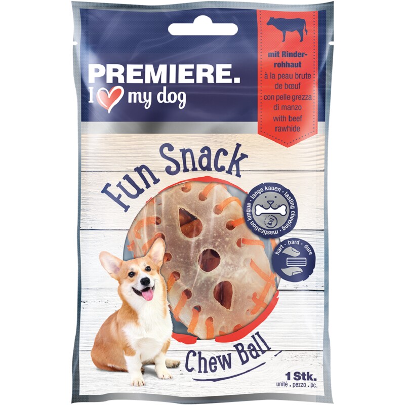 PREMIERE Première kauwbal met rawhide 4x38 g