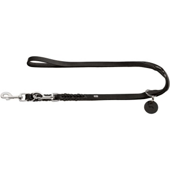 Verstellbare Führleine Solid Education schwarz 1,8 cm, 2 m