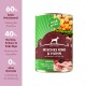 Dosenfutter für Hunde mit der Aufschrift "Irish Beef & Chicken" mit 60% Fleisch, 40% Gemüse, Kräutern und Algen, und 0% Getreide.