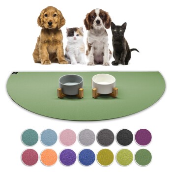 ® - Napfunterlage Halbrund - Öko-Tex und Made in Germany blassgrün 30 cm, 60 cm