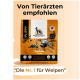 Hundefutterverpackung für "German Shephy Puppy" mit Truthahn, gekennzeichnet mit "Vom Tierarzt empfohlen" und "Die Nr. 1 für Welpen."